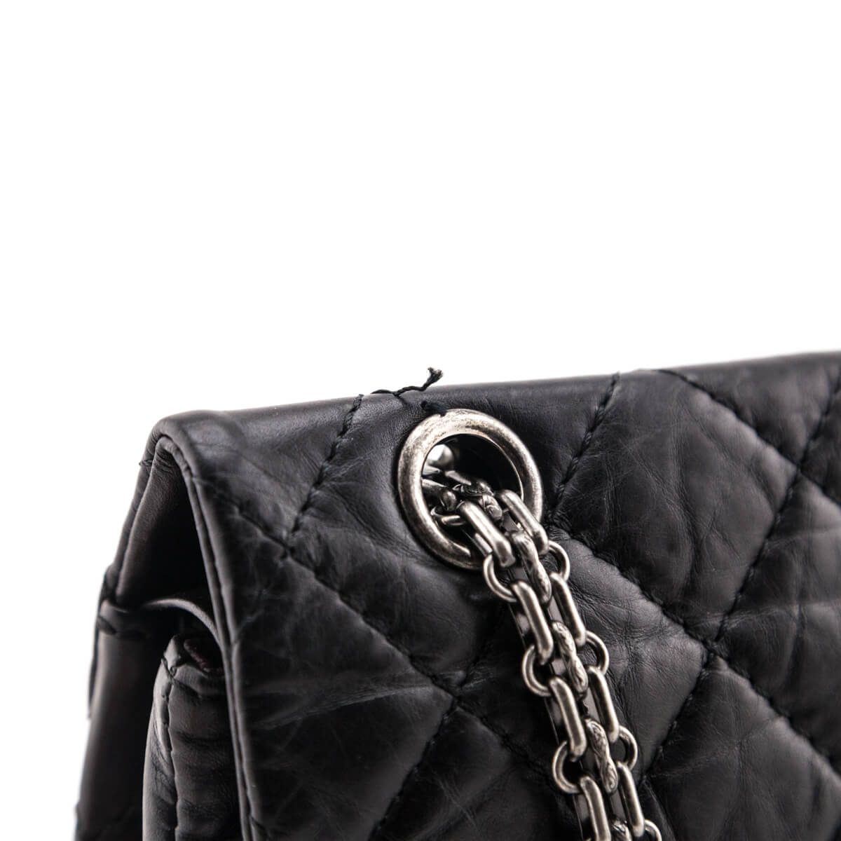 Chanel Black Quilted Aged Calfskin 2.55 Reissue 226 Flap Bag - Love that Bag etc - Preowned Authentic Designer Handbags & Preloved Fashions