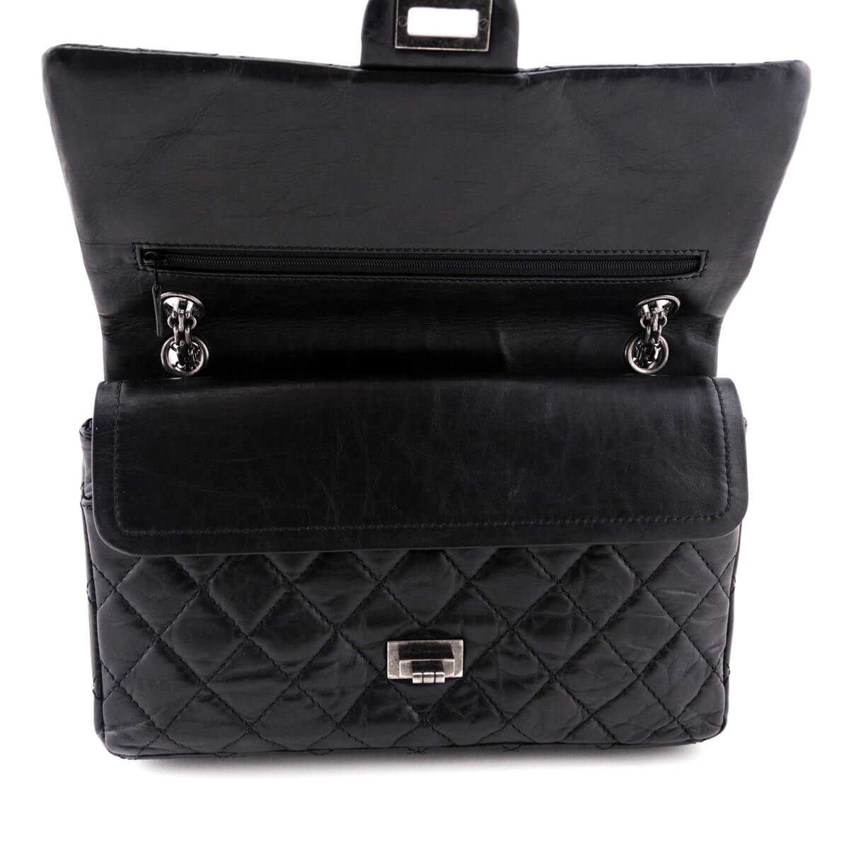 Chanel Black Quilted Aged Calfskin 2.55 Reissue 226 Flap Bag - Love that Bag etc - Preowned Authentic Designer Handbags & Preloved Fashions