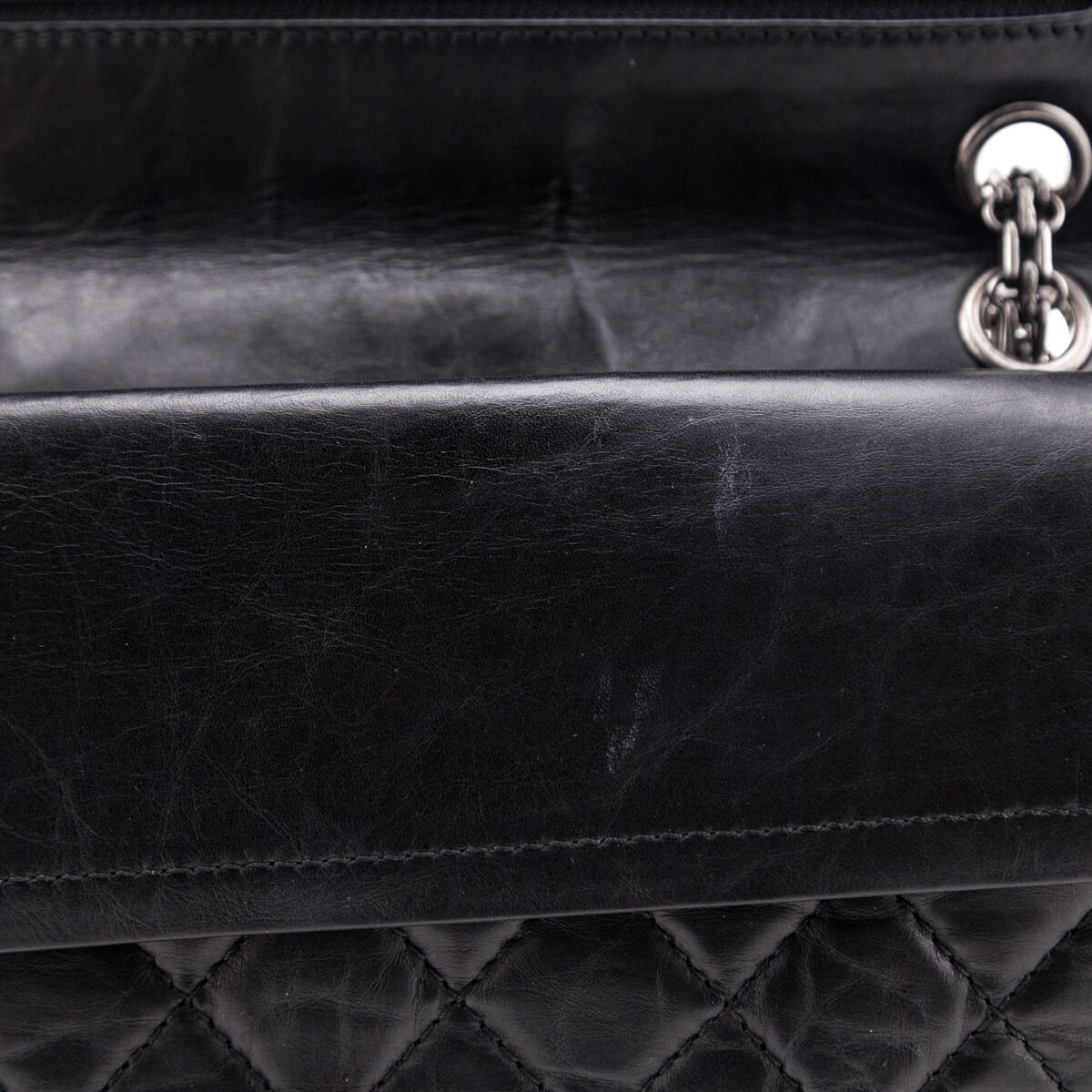 Chanel Black Quilted Aged Calfskin 2.55 Reissue 226 Flap Bag - Love that Bag etc - Preowned Authentic Designer Handbags & Preloved Fashions