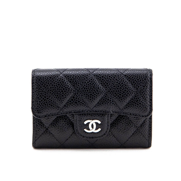 Chanel Caviar Quilted Gusseted Card Holder Black - LVLENKA Luxury  Consignment