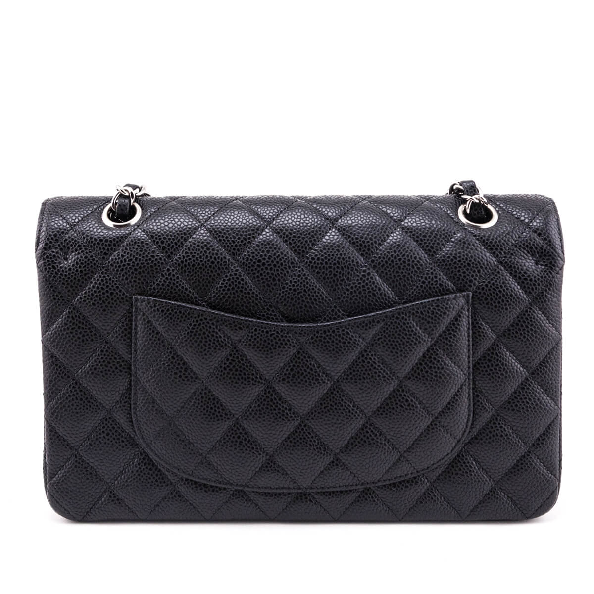 Chanel Black Quilted Caviar Medium Classic Double Flap Bag - Love that Bag etc - Preowned Authentic Designer Handbags & Preloved Fashions