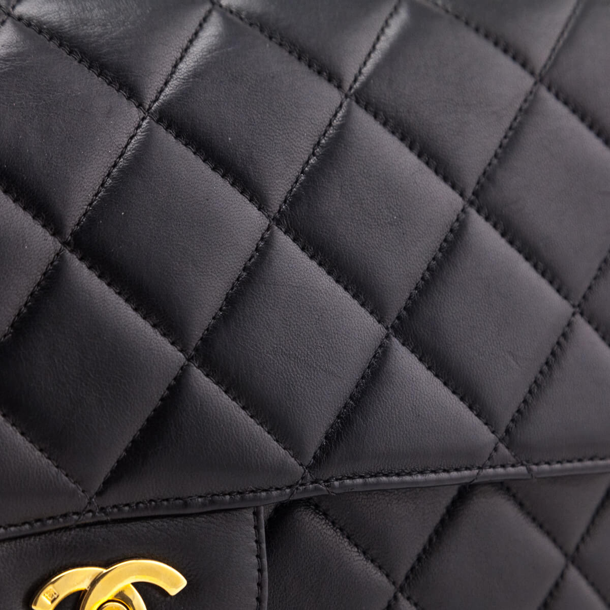 Chanel Black Quilted Lambskin Vintage Jumbo Double Sided Classic Flap Bag - Love that Bag etc - Preowned Authentic Designer Handbags & Preloved Fashions