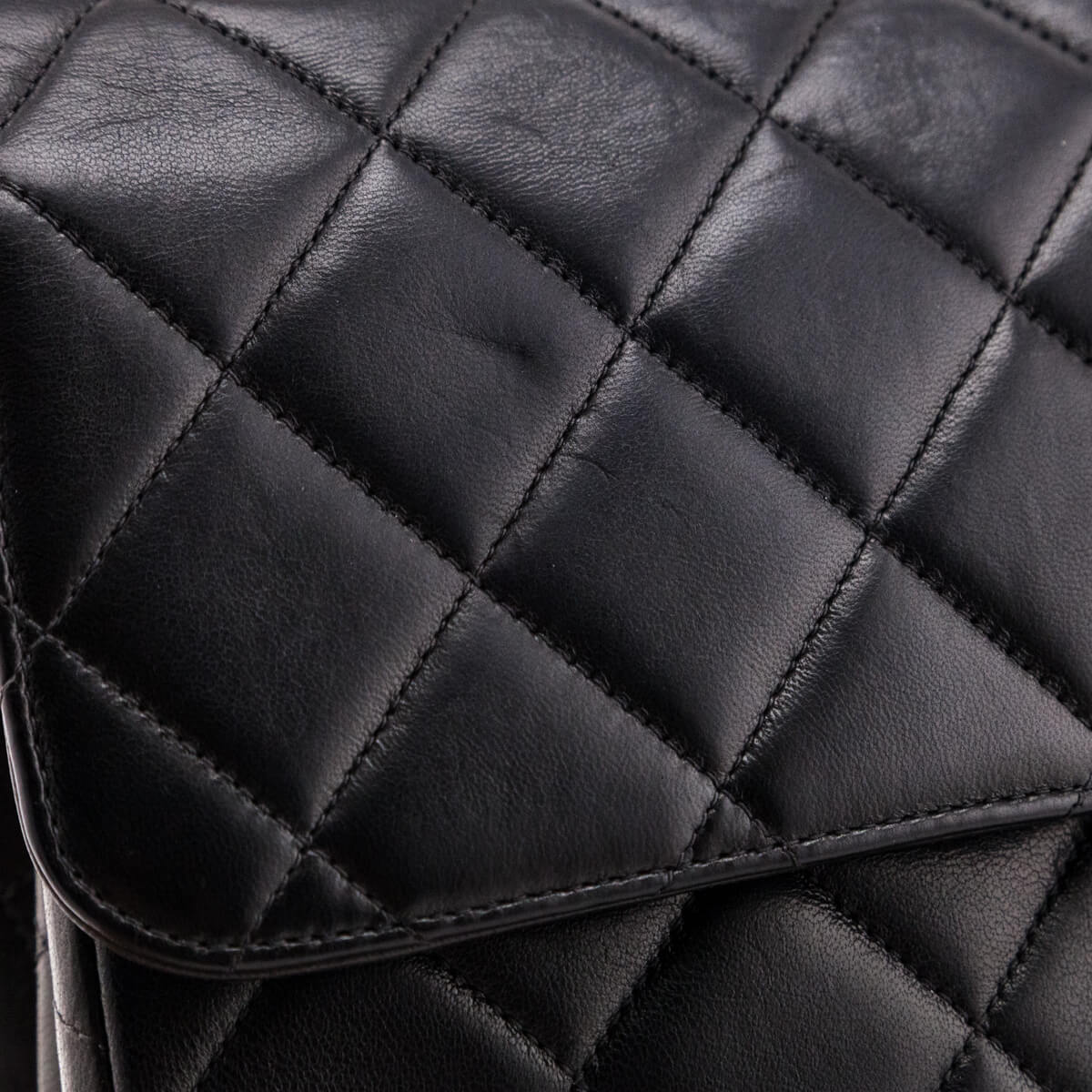 Chanel Black Quilted Lambskin Vintage Jumbo Double Sided Classic Flap Bag - Love that Bag etc - Preowned Authentic Designer Handbags & Preloved Fashions