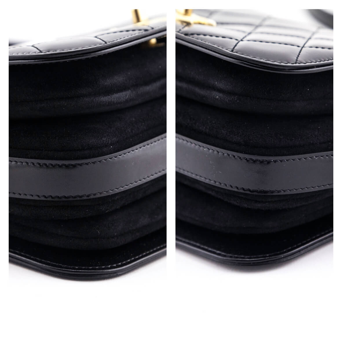 Chanel Black Quilted Shiny Calfskin & Suede Mini Messenger Bag - Love that Bag etc - Preowned Authentic Designer Handbags & Preloved Fashions