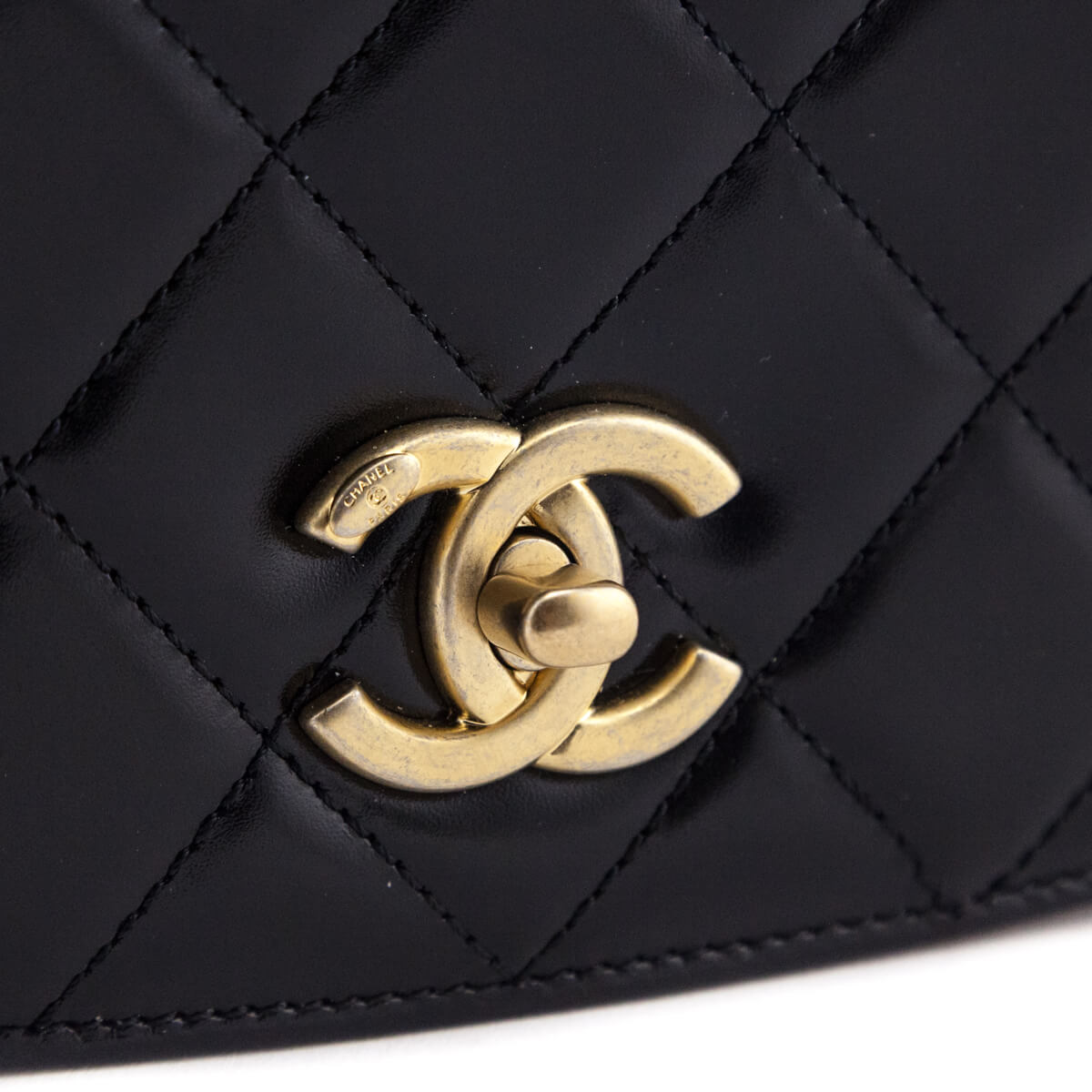 Chanel Black Quilted Shiny Calfskin & Suede Mini Messenger Bag - Love that Bag etc - Preowned Authentic Designer Handbags & Preloved Fashions