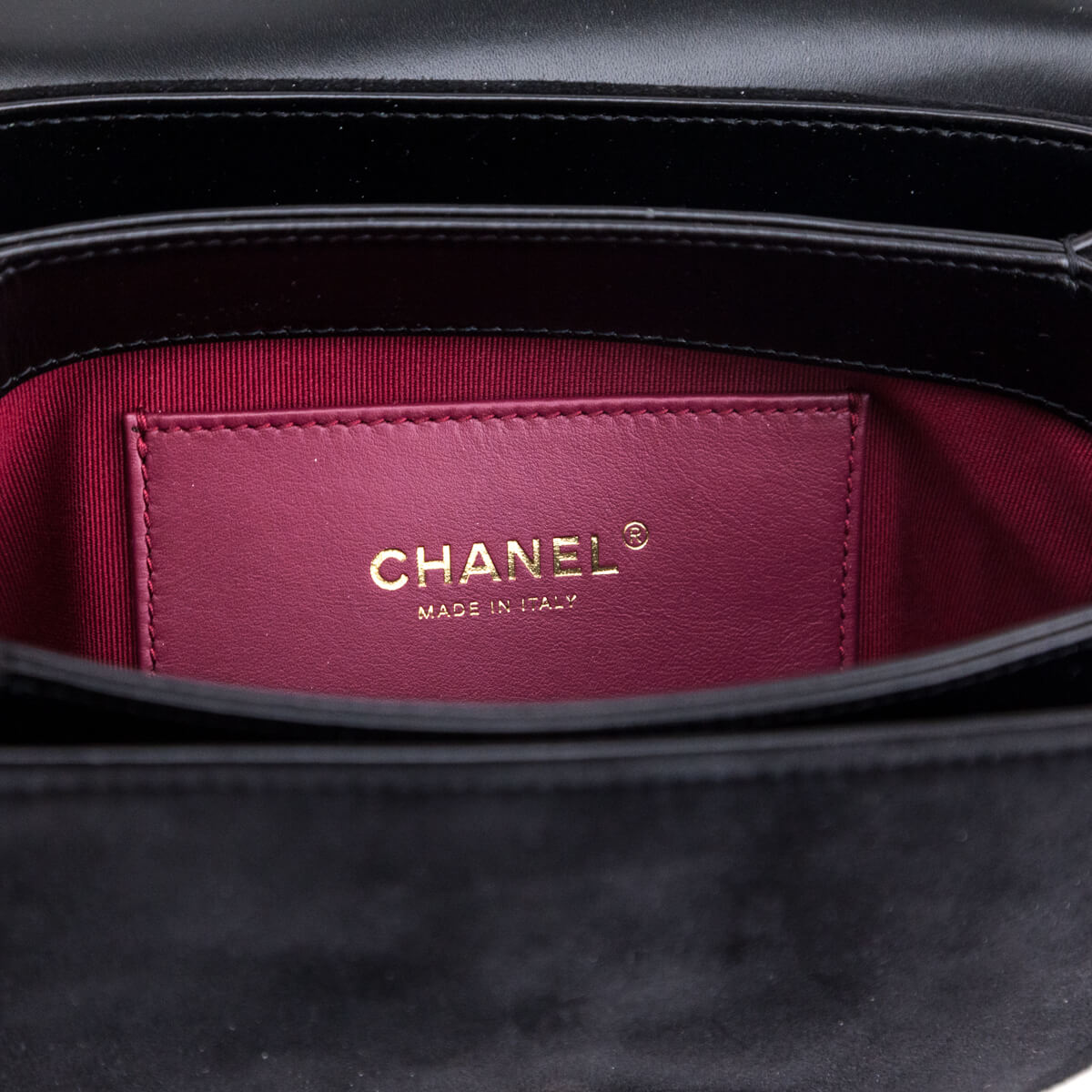 Chanel Black Quilted Shiny Calfskin & Suede Mini Messenger Bag - Love that Bag etc - Preowned Authentic Designer Handbags & Preloved Fashions