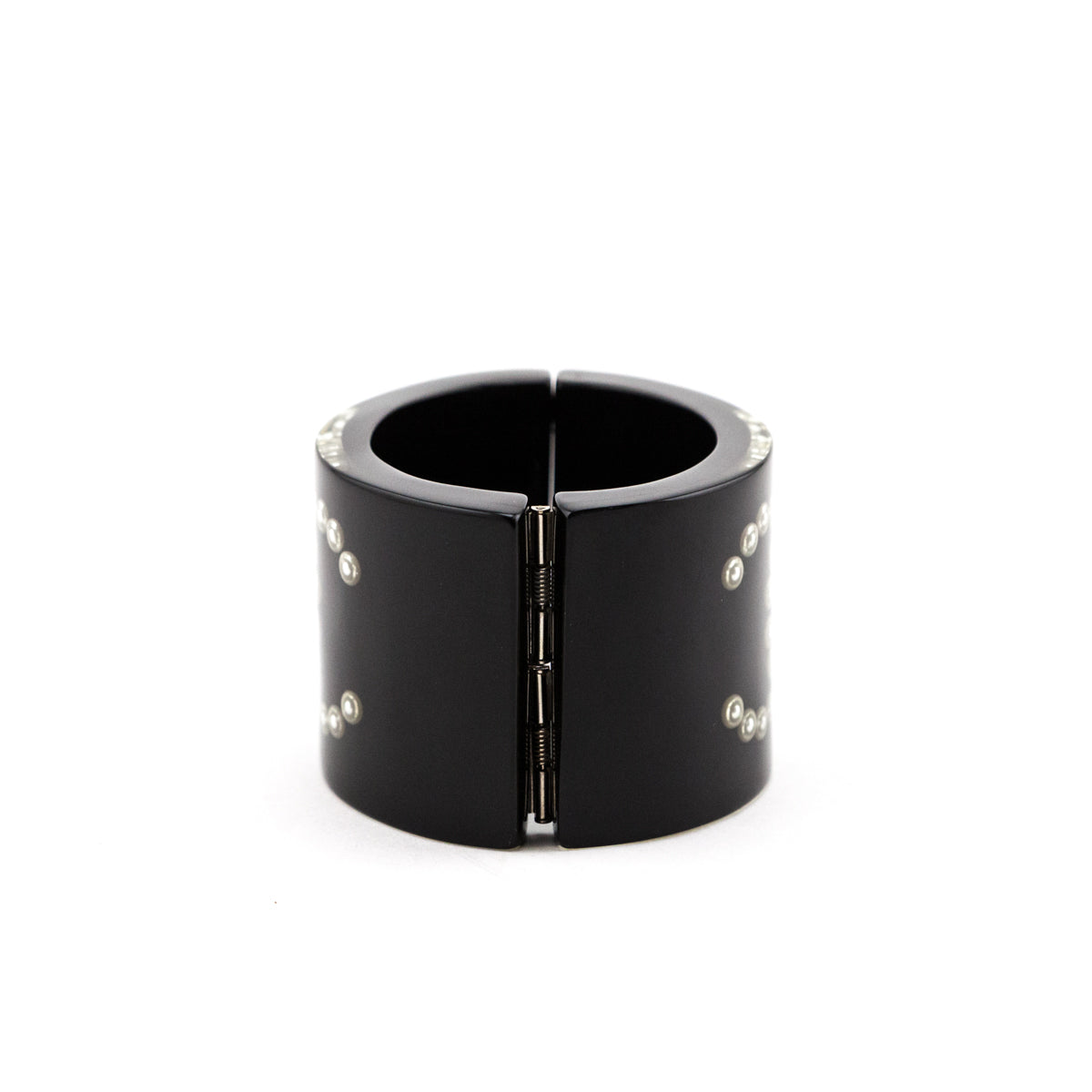 Chanel Black Resin Pearl CC Bangle Cuff - Love that Bag etc - Preowned Authentic Designer Handbags & Preloved Fashions