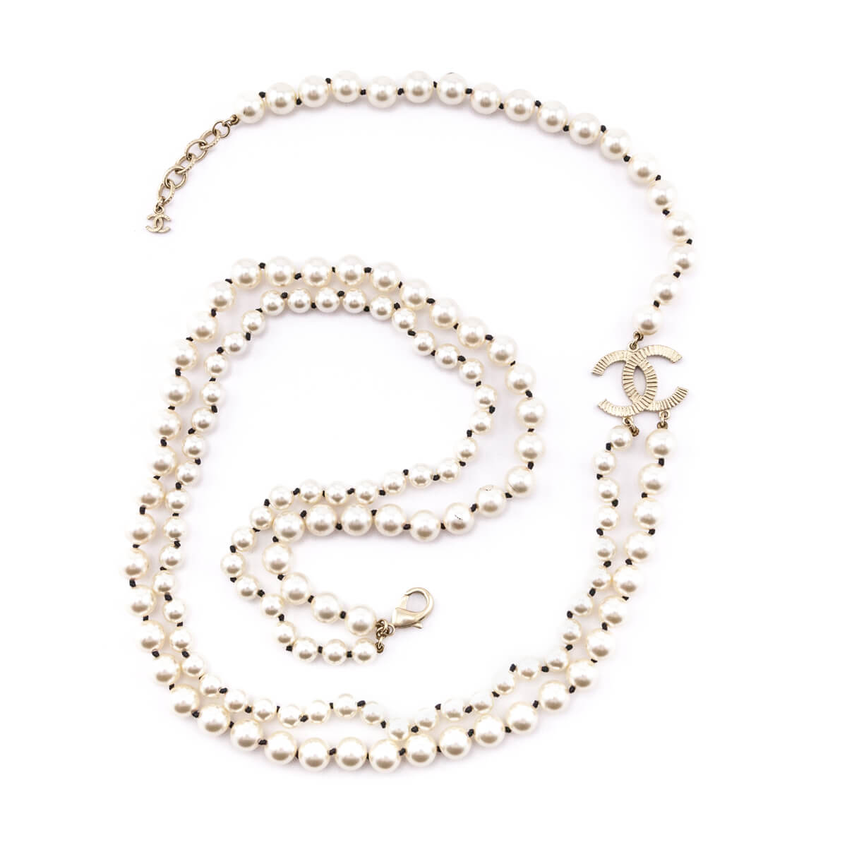 Chanel Faux Pearl Double Strand CC Necklace - Love that Bag etc - Preowned Authentic Designer Handbags & Preloved Fashions