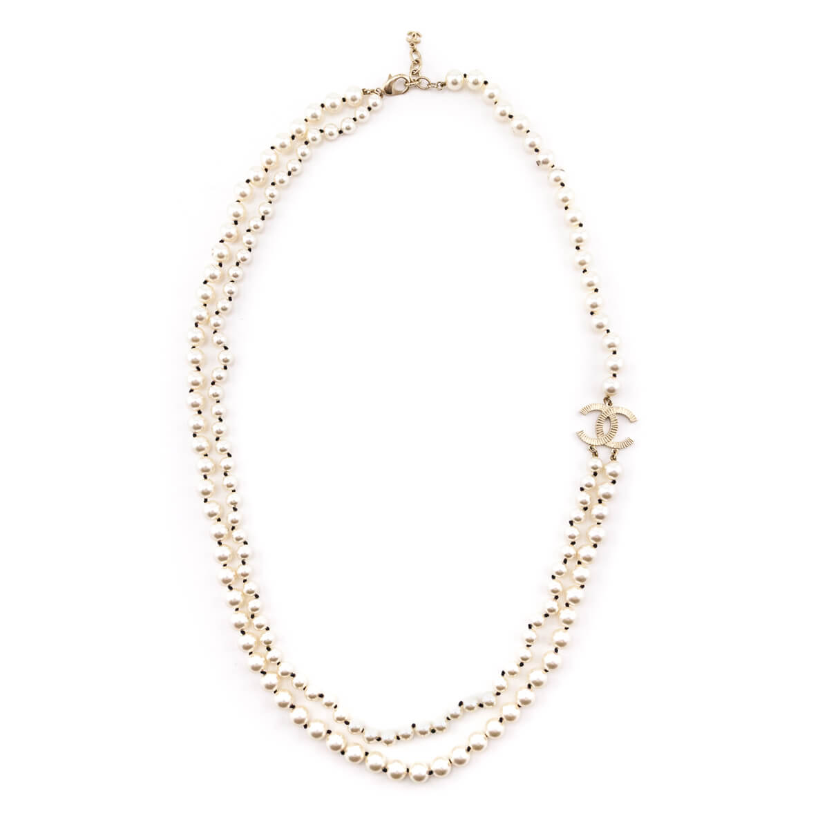 Chanel Faux Pearl Double Strand CC Necklace - Love that Bag etc - Preowned Authentic Designer Handbags & Preloved Fashions
