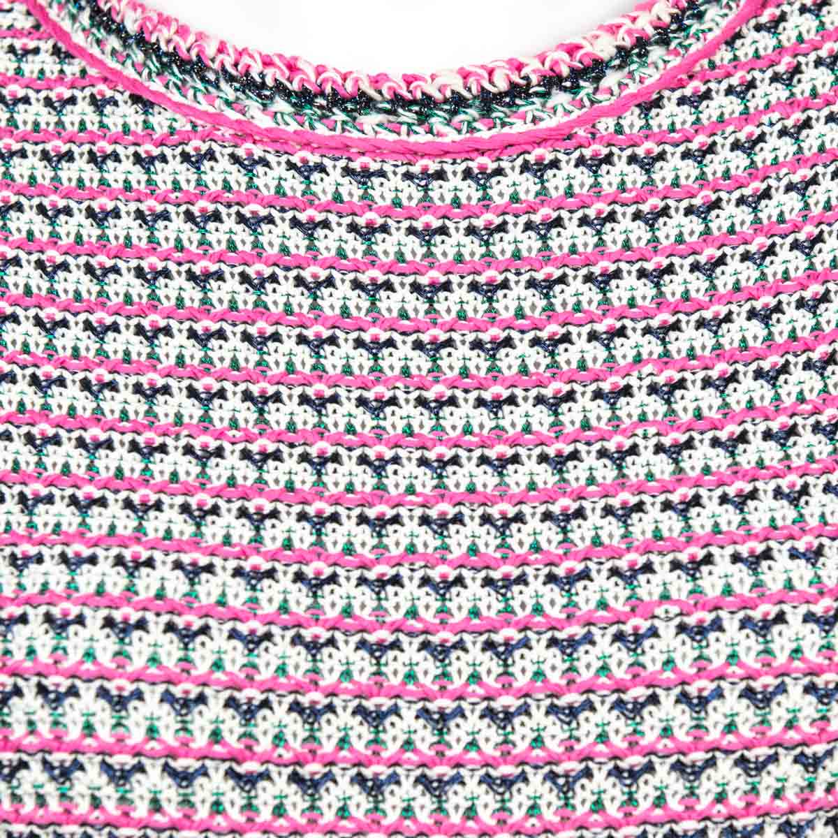 Chanel Pink & White Knit Mini Sleeve Dress Size M | FR 40 - Love that Bag etc - Preowned Authentic Designer Handbags & Preloved Fashions