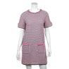 Chanel Pink & White Knit Mini Sleeve Dress Size M | FR 40 - Love that Bag etc - Preowned Authentic Designer Handbags & Preloved Fashions