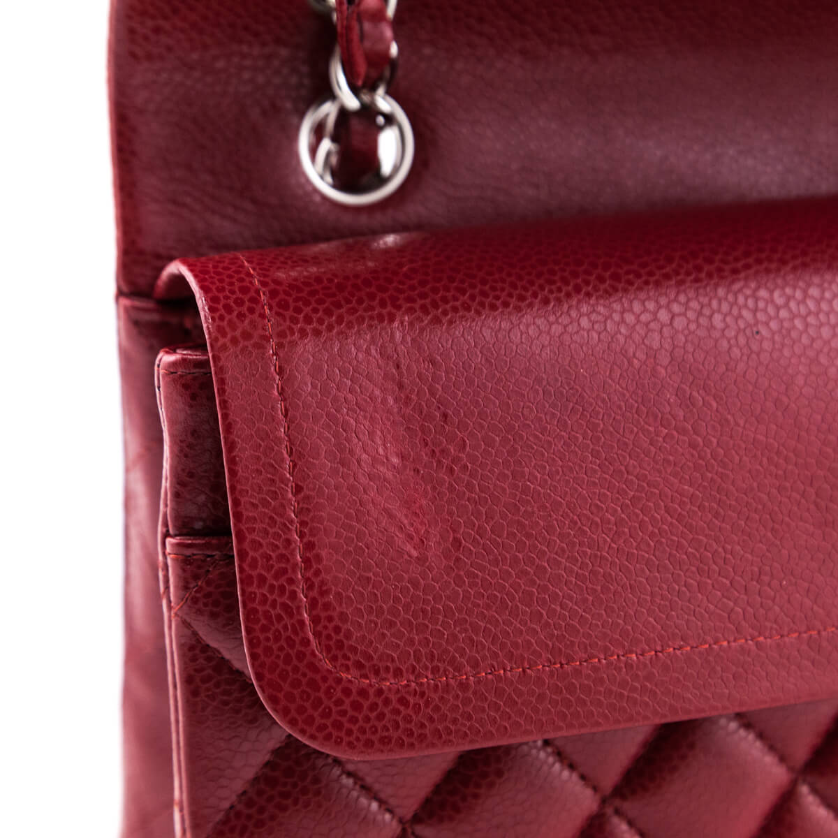 Chanel Red Quilted Caviar Classic Medium Double Flap Bag - Love that Bag etc - Preowned Authentic Designer Handbags & Preloved Fashions