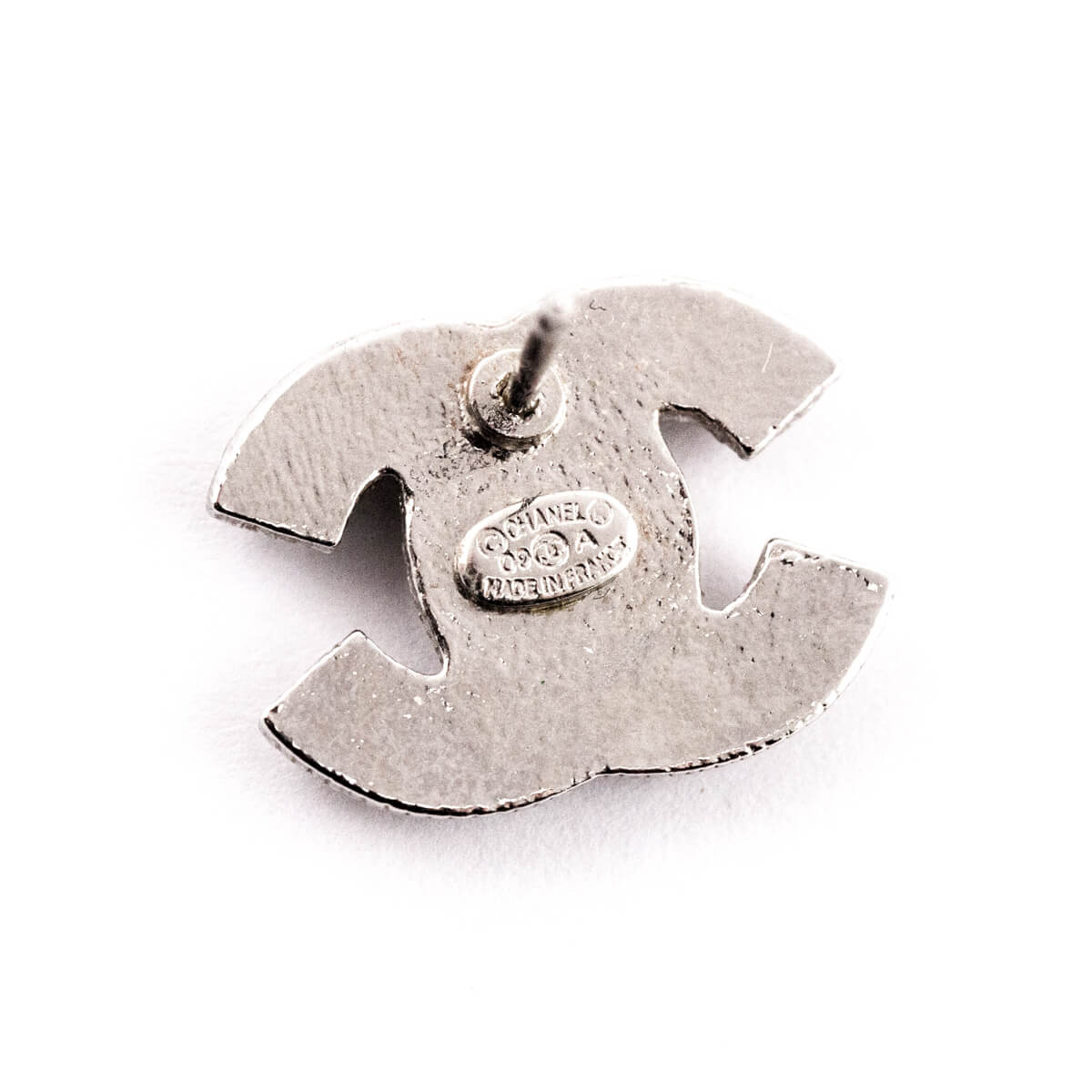 Chanel Silver Strass CC Stud Earrings - Love that Bag etc - Preowned Authentic Designer Handbags & Preloved Fashions