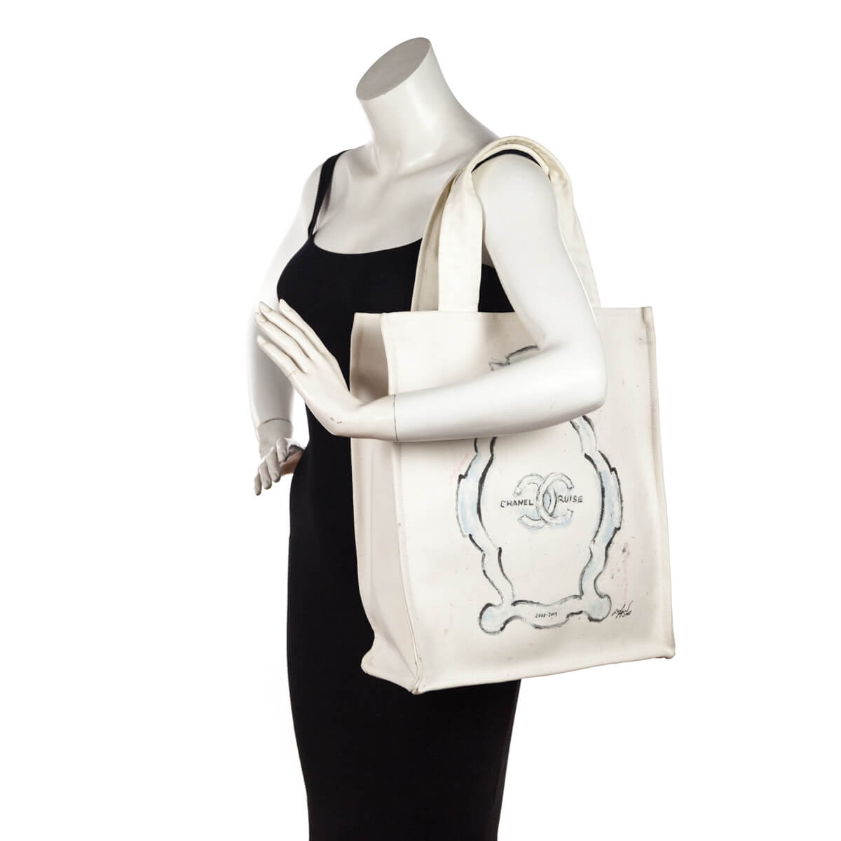 Chanel White Canvas Chanel Cruise Miami Tote - Love that Bag etc - Preowned Authentic Designer Handbags & Preloved Fashions