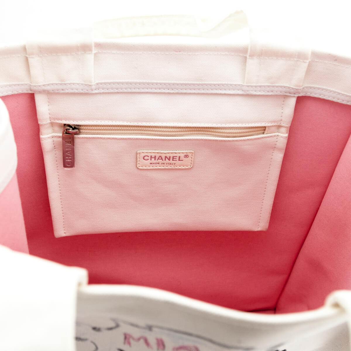 Chanel White Canvas Chanel Cruise Miami Tote - Love that Bag etc - Preowned Authentic Designer Handbags & Preloved Fashions