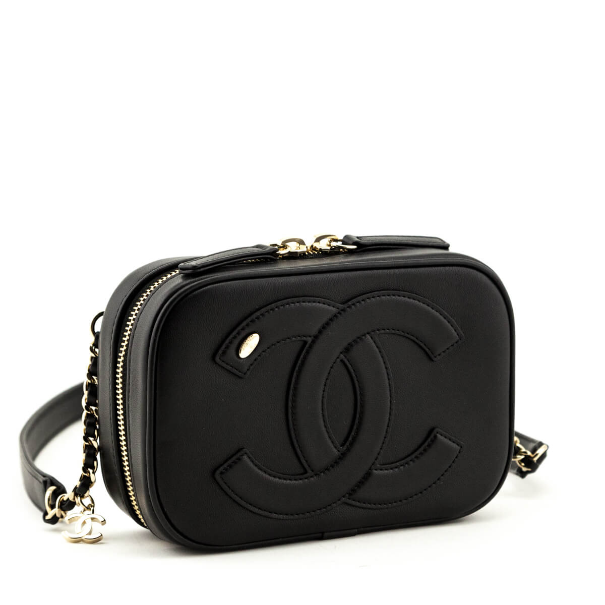 Chanel Black Lambskin CC Mania Waist Bag - Love that Bag etc - Preowned Authentic Designer Handbags & Preloved Fashions