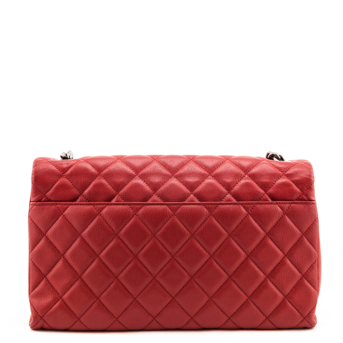 Chanel Red Quilted Goatskin Large City Rock Flap Bag - Love that Bag etc - Preowned Authentic Designer Handbags & Preloved Fashions