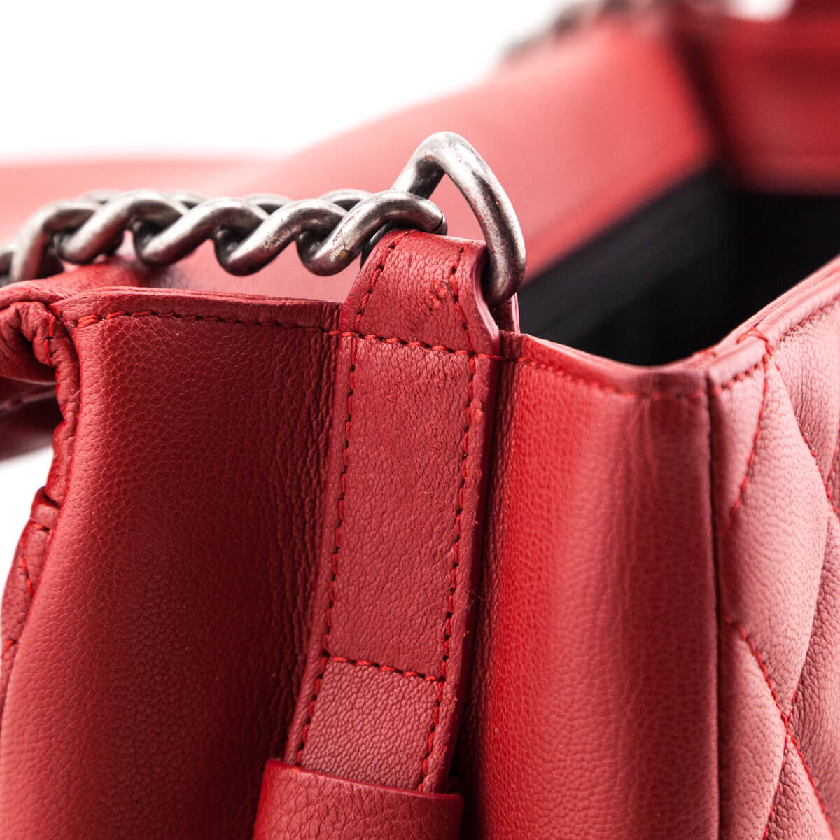Chanel Red Quilted Goatskin Large City Rock Flap Bag - Love that Bag etc - Preowned Authentic Designer Handbags & Preloved Fashions