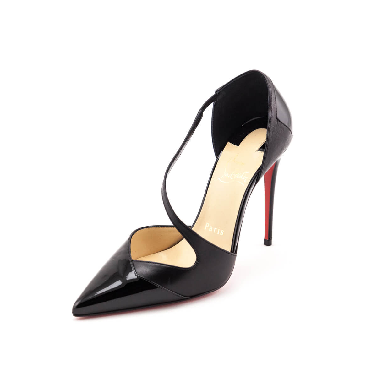 Christian Louboutin Black Crissos Crossover Pumps Size US 5.5 | EU 35.5 - Love that Bag etc - Preowned Authentic Designer Handbags & Preloved Fashions