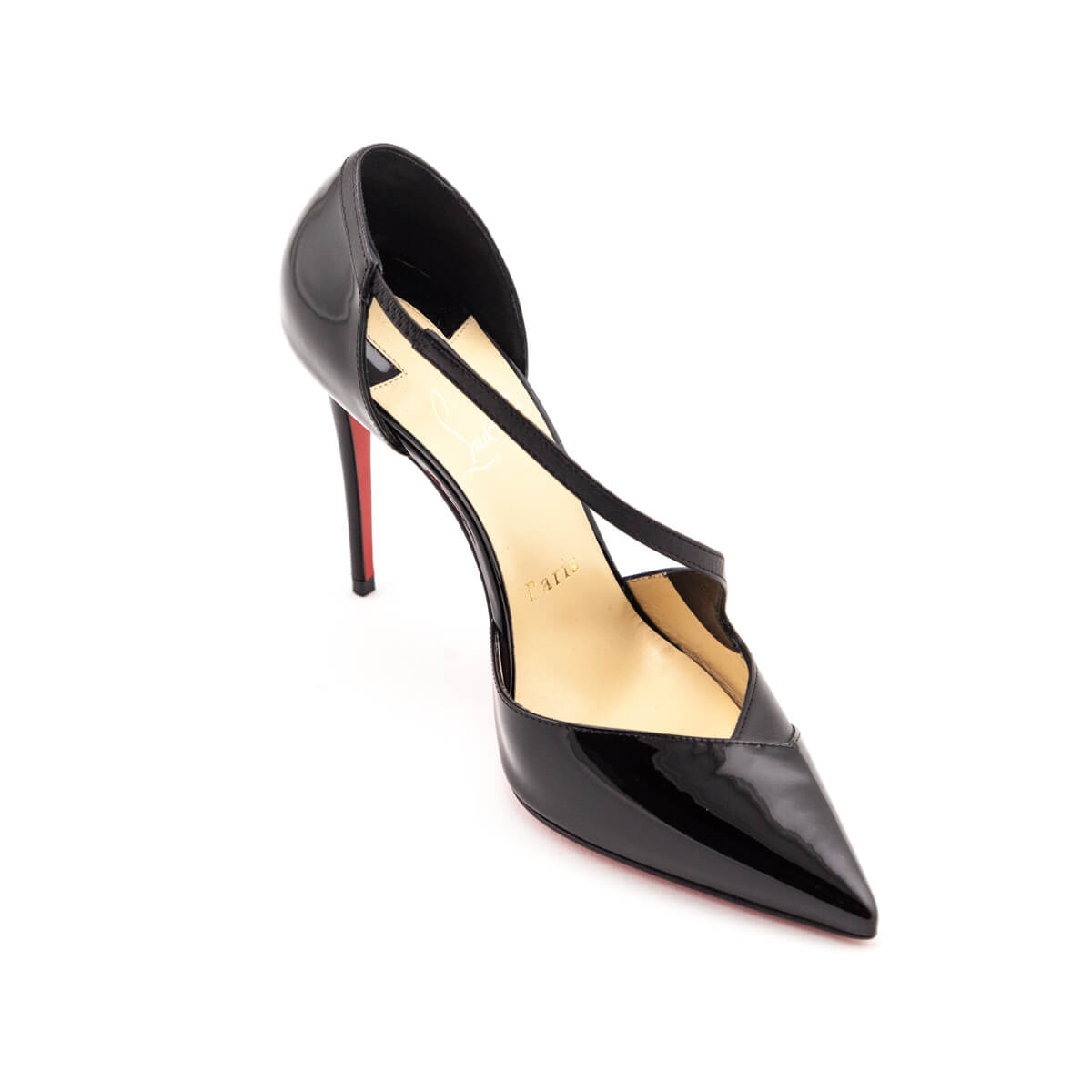 Christian Louboutin Black Crissos Crossover Pumps Size US 5.5 | EU 35.5 - Love that Bag etc - Preowned Authentic Designer Handbags & Preloved Fashions