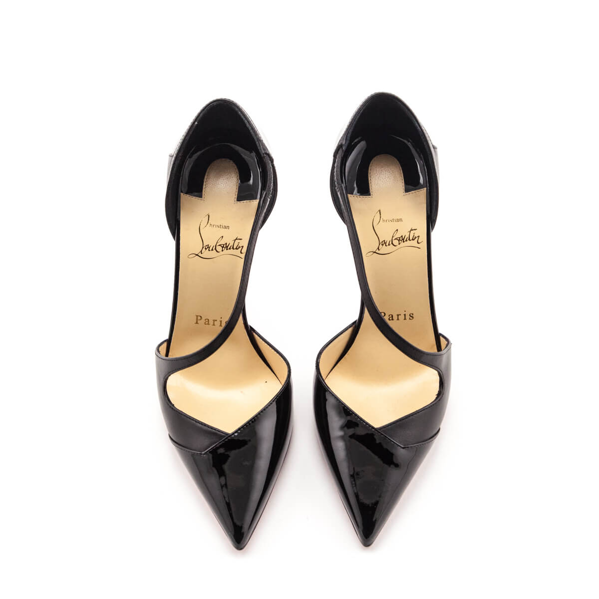 Christian Louboutin Black Crissos Crossover Pumps Size US 5.5 | EU 35.5 - Love that Bag etc - Preowned Authentic Designer Handbags & Preloved Fashions