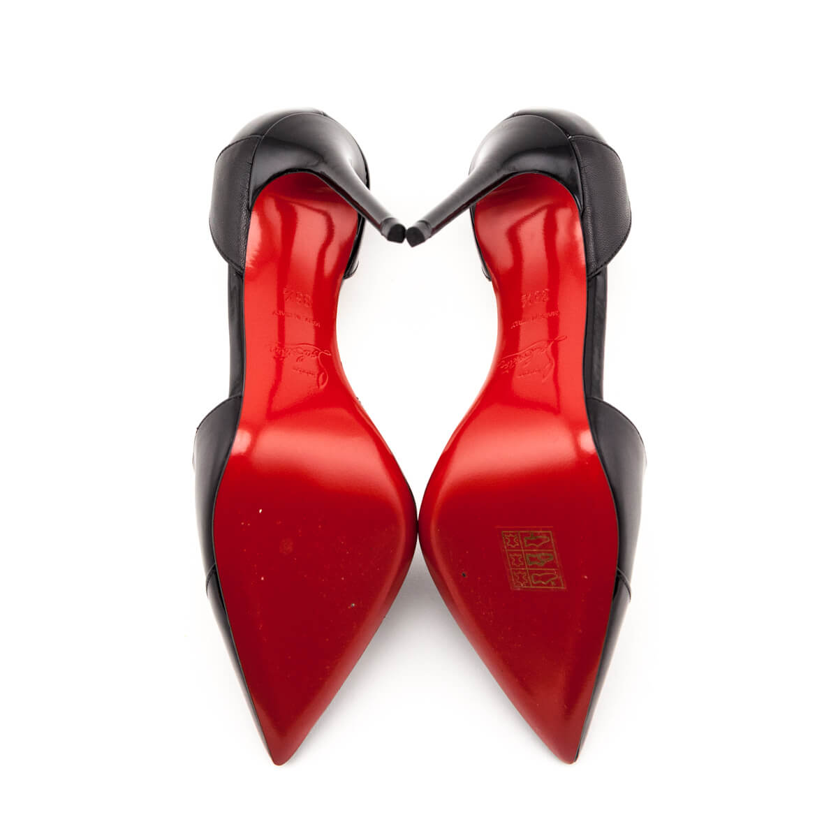 Christian Louboutin Black Crissos Crossover Pumps Size US 5.5 | EU 35.5 - Love that Bag etc - Preowned Authentic Designer Handbags & Preloved Fashions