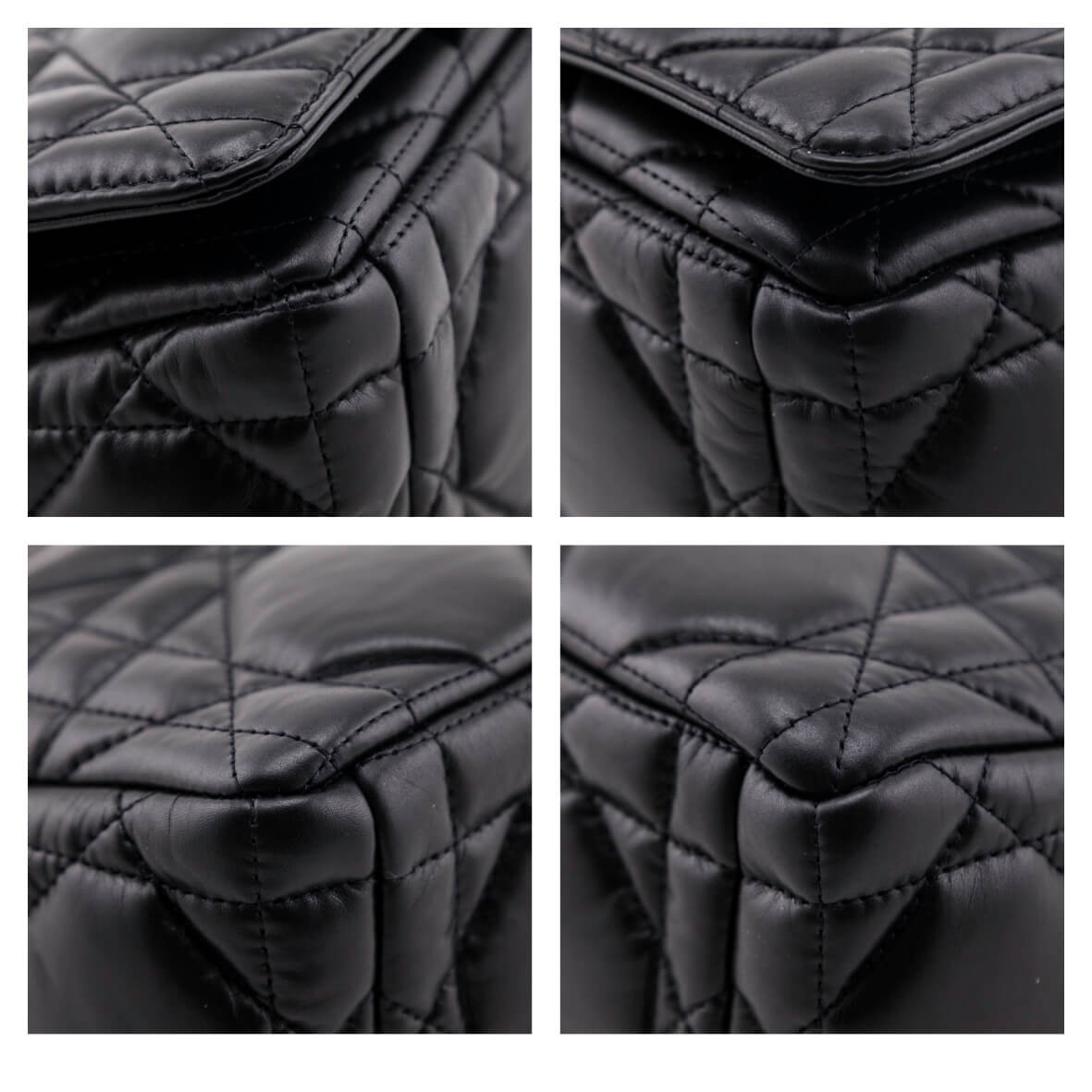 Dior Black Lambskin Quilted Macrocannage Medium Caro Bag - Love that Bag etc - Preowned Authentic Designer Handbags & Preloved Fashions