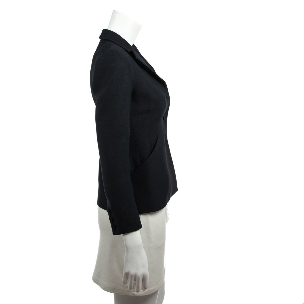 Dior Black Wool & Silk 30 Montaigne Bar Jacket Size XXS | FR 34 - Love that Bag etc - Preowned Authentic Designer Handbags & Preloved Fashions