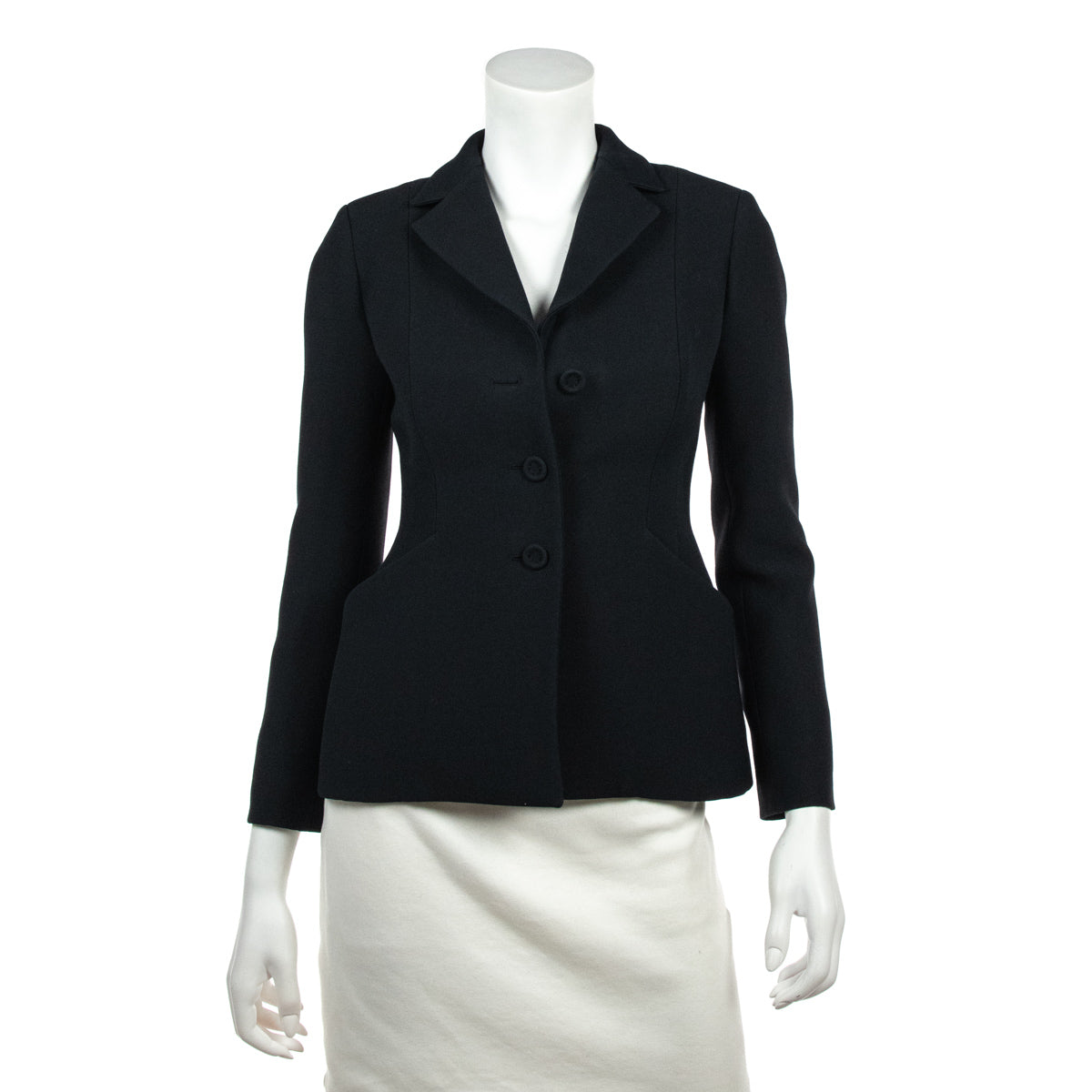 Dior Black Wool & Silk 30 Montaigne Bar Jacket Size XXS | FR 34 - Love that Bag etc - Preowned Authentic Designer Handbags & Preloved Fashions