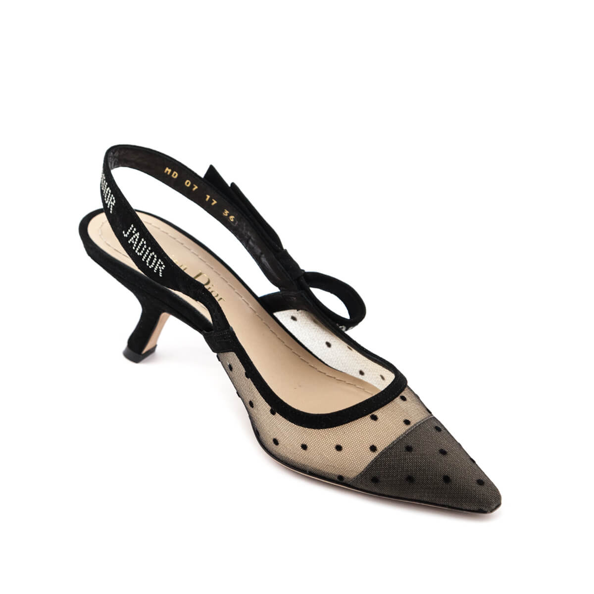 Dior Nude & Black Mesh & Strass J'Adior Slingback Pumps Size US 6 | EU 36 - Love that Bag etc - Preowned Authentic Designer Handbags & Preloved Fashions