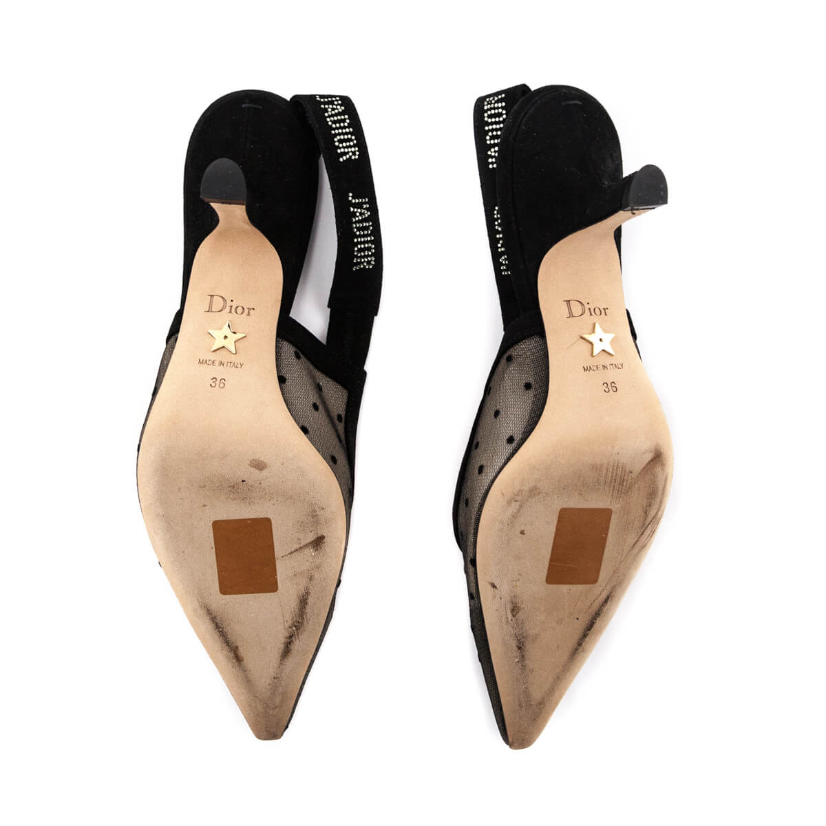 Dior Nude & Black Mesh & Strass J'Adior Slingback Pumps Size US 6 | EU 36 - Love that Bag etc - Preowned Authentic Designer Handbags & Preloved Fashions