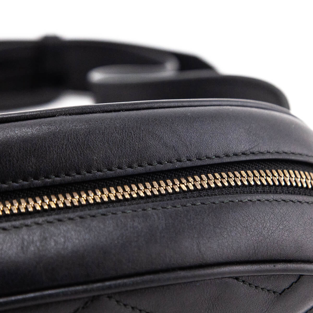 Gucci Black Calfskin Matelasse GG Marmont Belt Bag - Love that Bag etc - Preowned Authentic Designer Handbags & Preloved Fashions