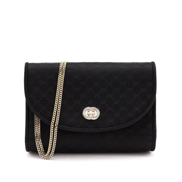 Gucci GG Black Monogram Vintage Small Handbag