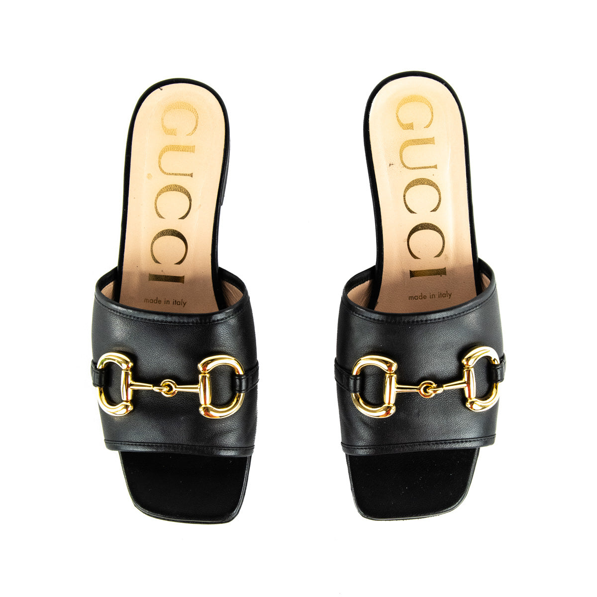 Gucci Black Leather Horsebit Sandals Size US 6.5 | EU 36.5 - Love that Bag etc - Preowned Authentic Designer Handbags & Preloved Fashions