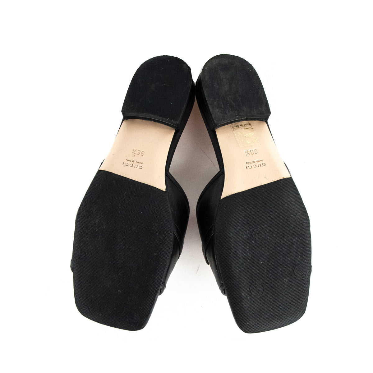 Gucci Black Leather Horsebit Sandals Size US 6.5 | EU 36.5 - Love that Bag etc - Preowned Authentic Designer Handbags & Preloved Fashions
