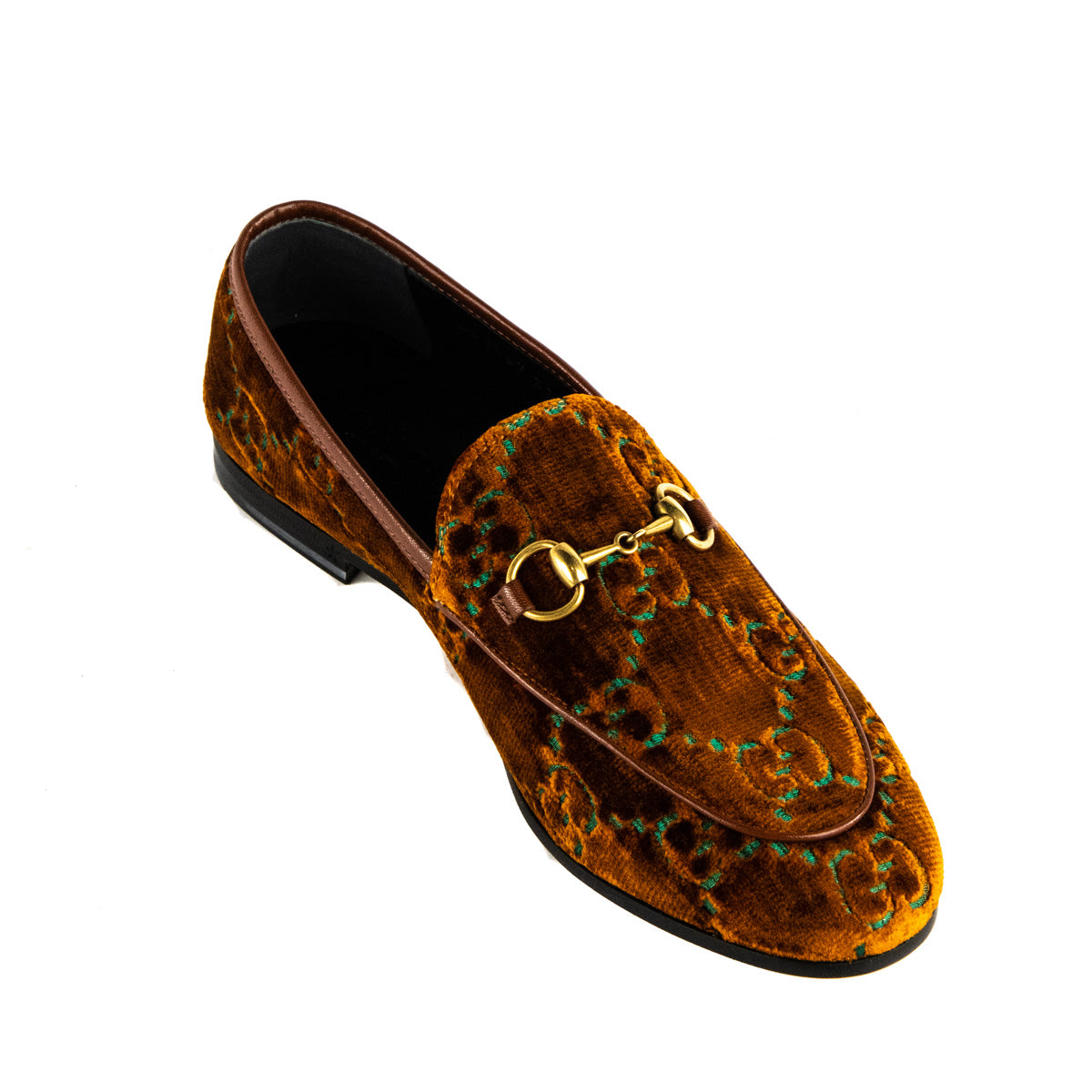 Gucci Brown & Green Jordaan Horsebit Loafers Size US 7.5 | EU 37.5 - Love that Bag etc - Preowned Authentic Designer Handbags & Preloved Fashions