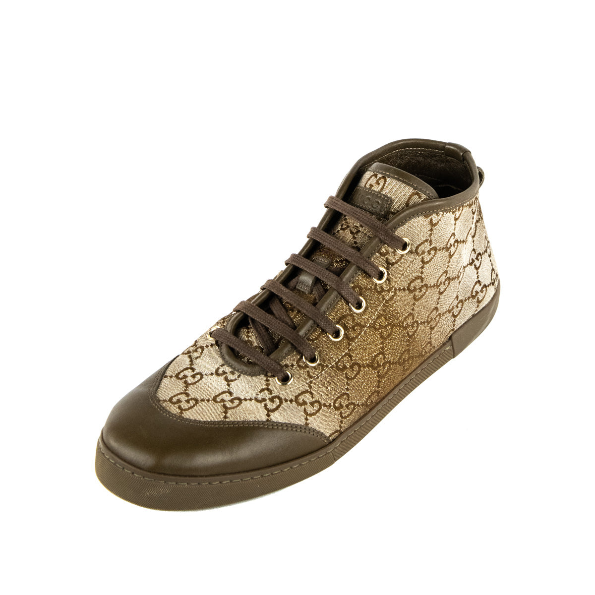 Gucci GG Supreme Charm Embellished High Top Sneakers Gucci