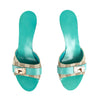 Gucci Turquoise & GG Canvas Slide Sandals Size US 7.5 | EU 37.5 - Love that Bag etc - Preowned Authentic Designer Handbags & Preloved Fashions