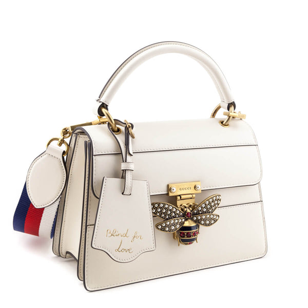 Gucci White Calfskin Small Queen Margaret Top Handle Bag - Shop Gucci