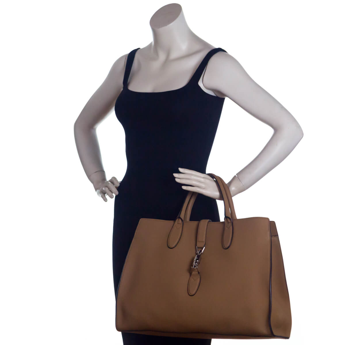 Gucci Camel Soft Leather Large Jackie Top Handle Bag - Love that Bag etc - Preowned Authentic Designer Handbags & Preloved Fashions