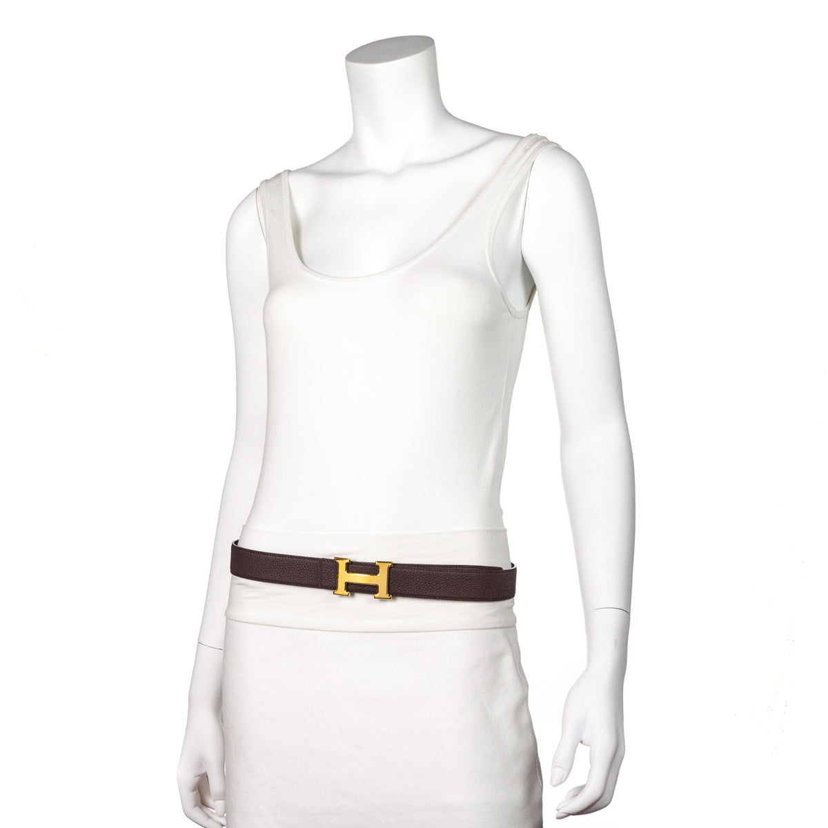 Hermes Black & Chocolate Leather H Buckle Reversible Belt Size M - Love that Bag etc - Preowned Authentic Designer Handbags & Preloved Fashions