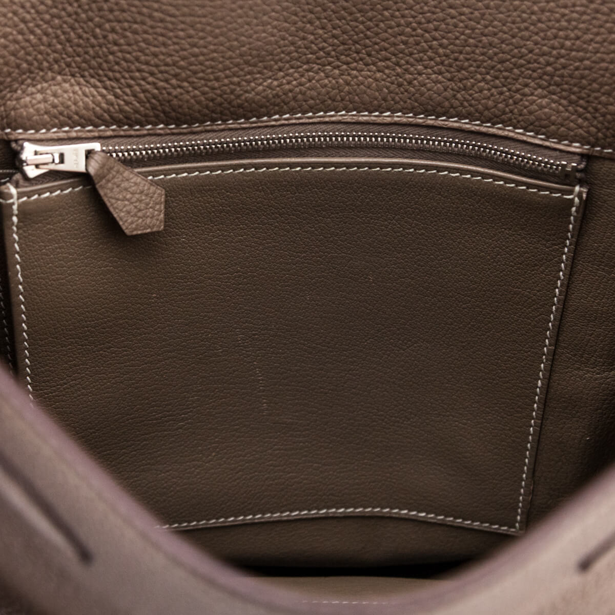 Hermes Etoupe Clemence So Kelly 22 - Love that Bag etc - Preowned Authentic Designer Handbags & Preloved Fashions