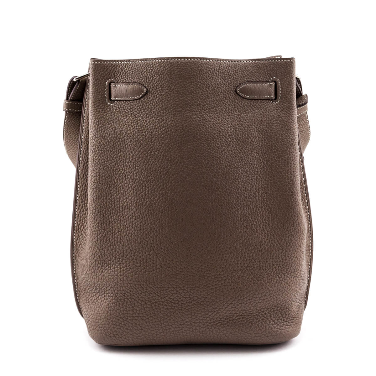 Hermes Etoupe Clemence So Kelly 22 - Love that Bag etc - Preowned Authentic Designer Handbags & Preloved Fashions