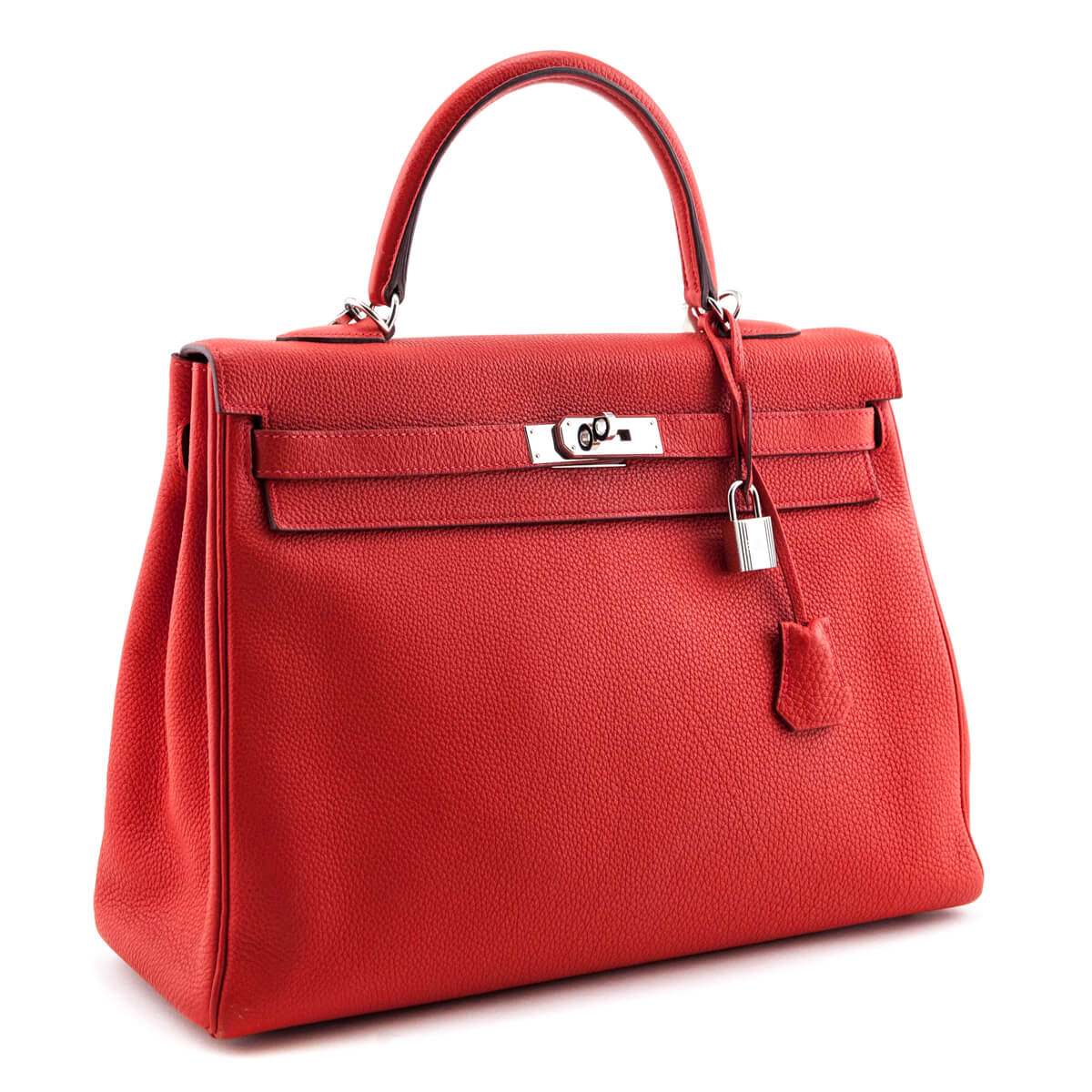 Hermes Geranium Togo Kelly Retourne II 35 - Love that Bag etc - Preowned Authentic Designer Handbags & Preloved Fashions