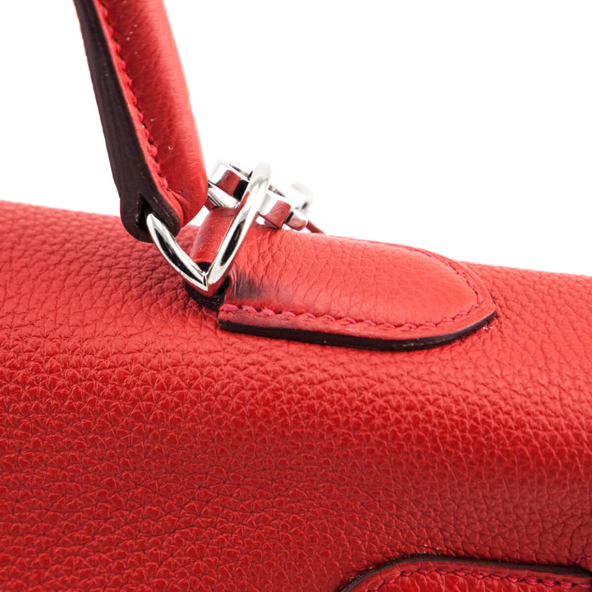 Hermes Geranium Togo Kelly Retourne II 35 - Love that Bag etc - Preowned Authentic Designer Handbags & Preloved Fashions