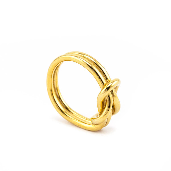 Hermès // Gold-Tone Knot Scarf Ring – VSP Consignment