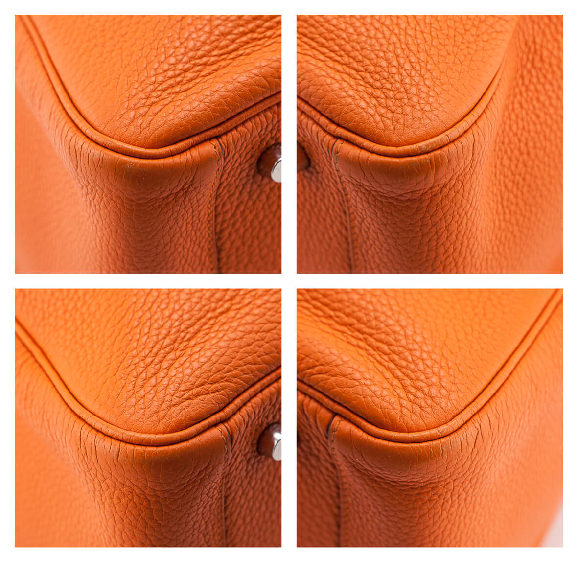 Hermes H Orange Clemence Lindy 30 - Love that Bag etc - Preowned Authentic Designer Handbags & Preloved Fashions