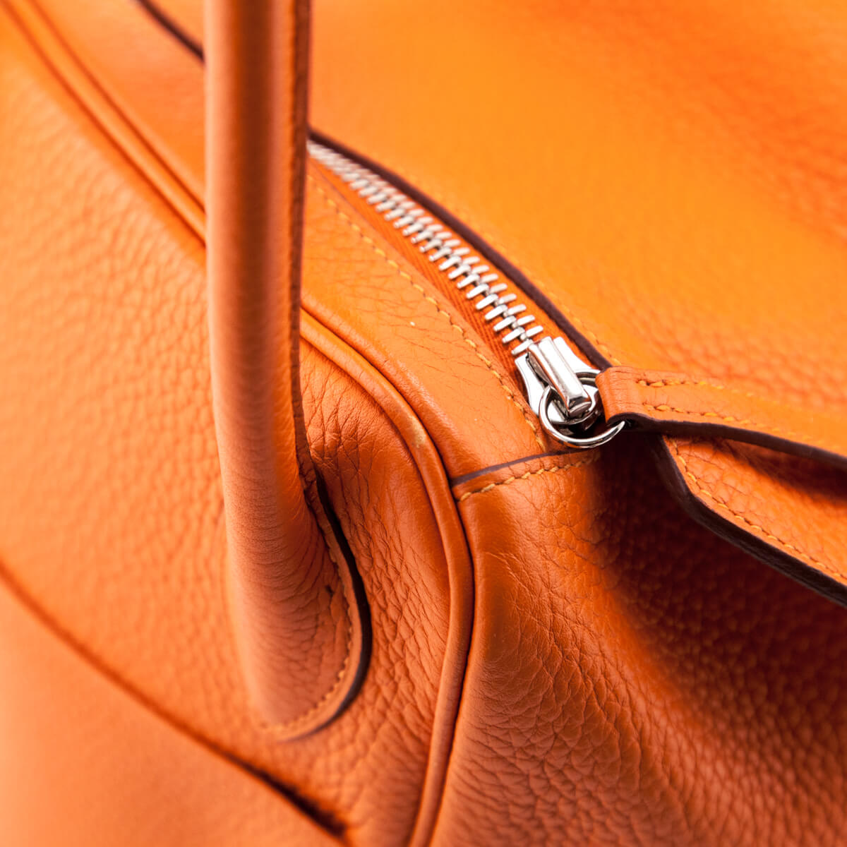 Hermes H Orange Clemence Lindy 30 - Love that Bag etc - Preowned Authentic Designer Handbags & Preloved Fashions