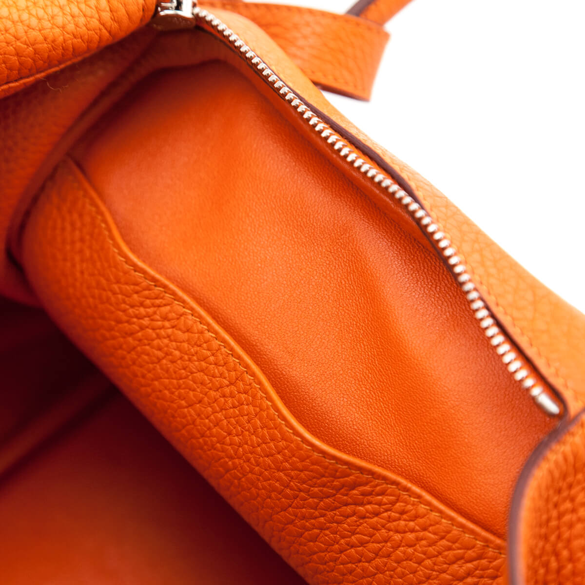 Hermes H Orange Clemence Lindy 30 - Love that Bag etc - Preowned Authentic Designer Handbags & Preloved Fashions