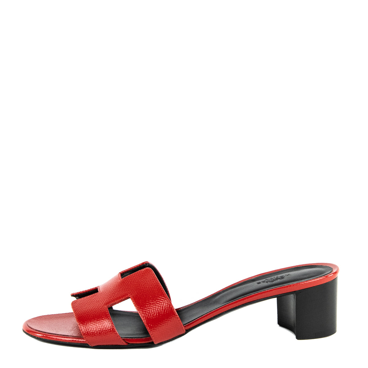 Hermes Red Patent Epsom Oasis Slide Sandals Size US 11 | EU 41 - Love that Bag etc - Preowned Authentic Designer Handbags & Preloved Fashions